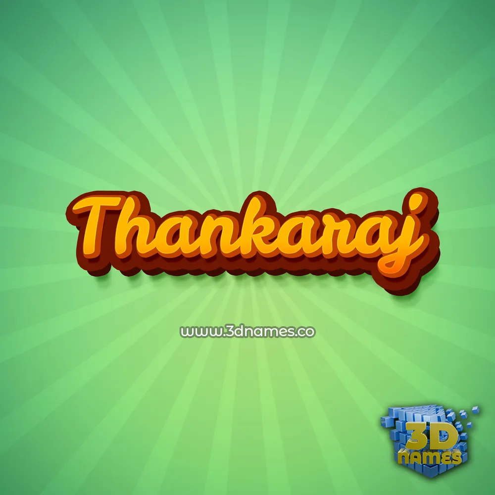 thankaraj in Green Rays style - 3D name wallpaper