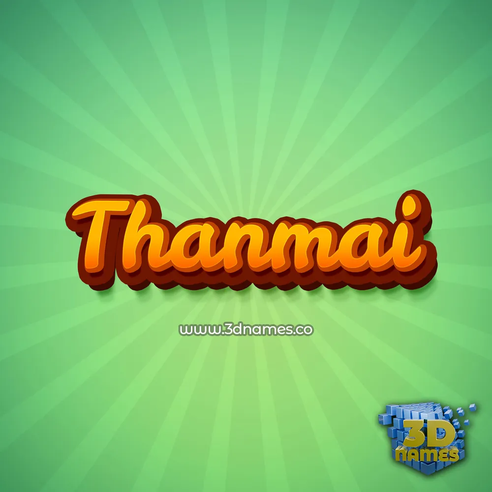 thanmai in Green Rays style - 3D name wallpaper