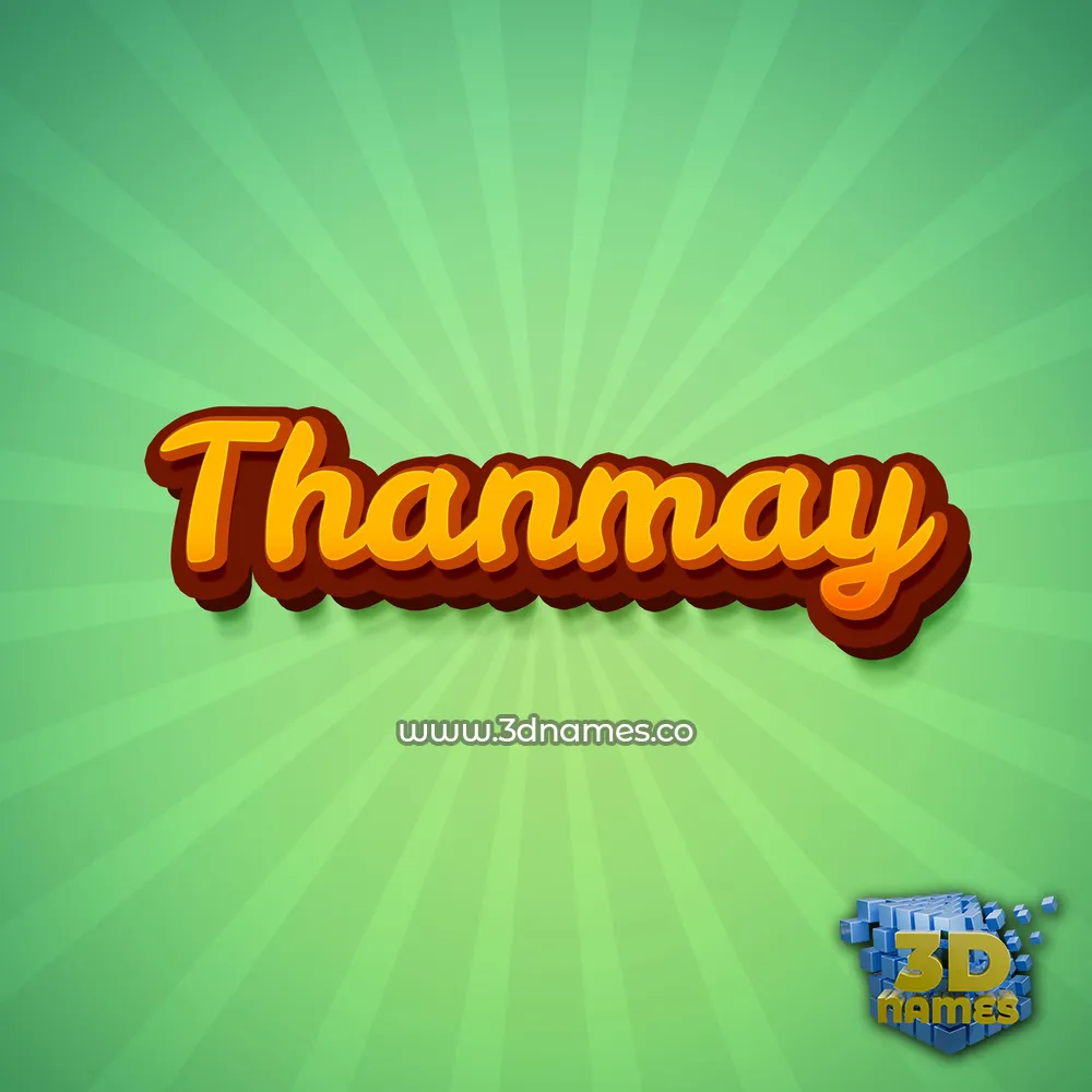 thanmay in Green Rays style - 3D name wallpaper