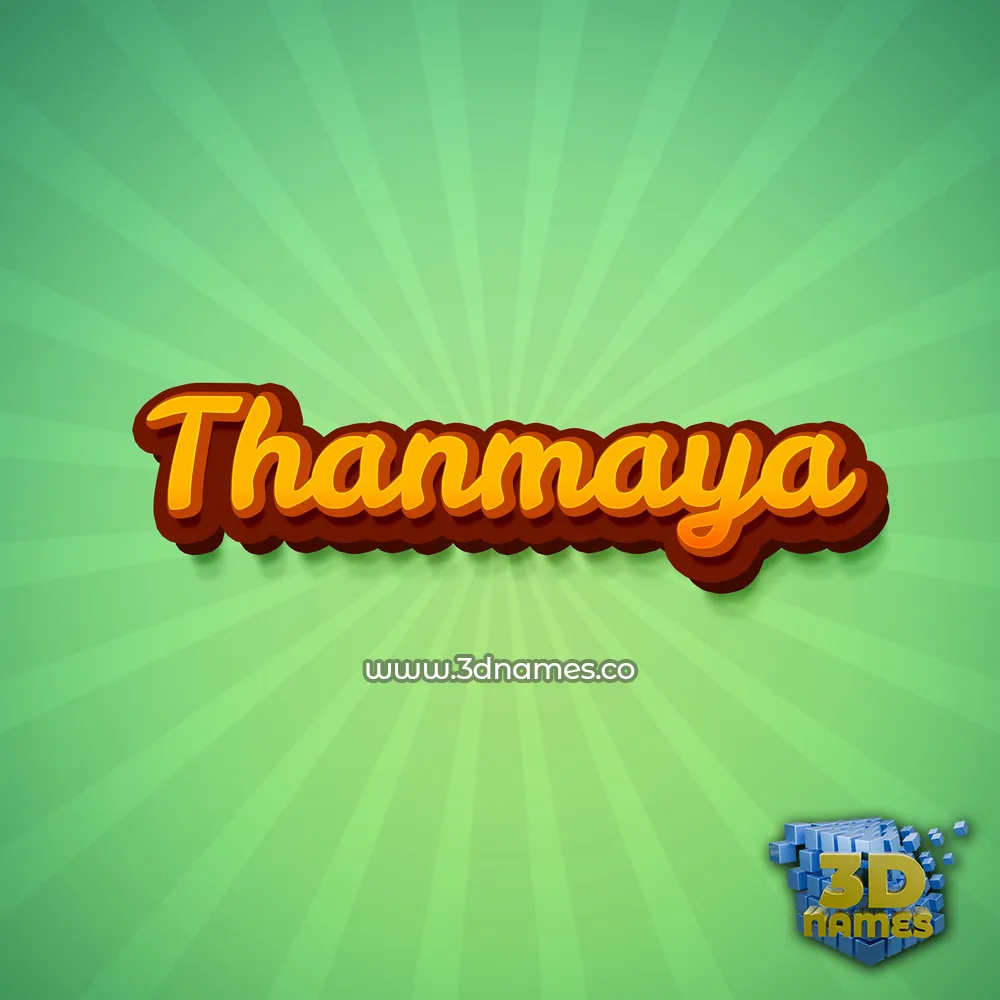 thanmaya in Green Rays style - 3D name wallpaper