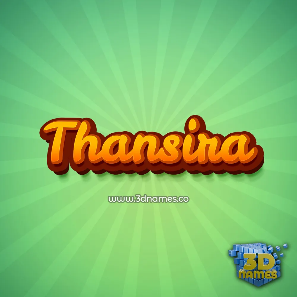 thansira in Green Rays style - 3D name wallpaper