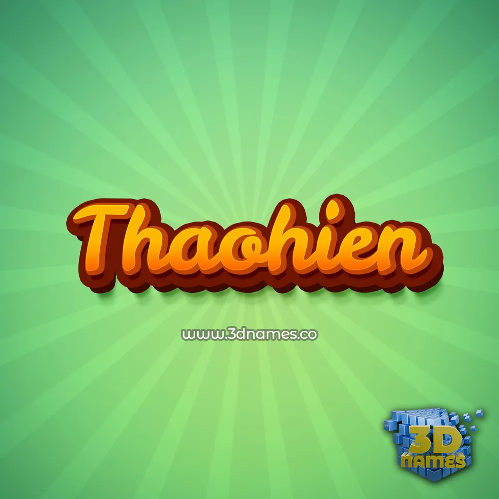 thaohien in Green Rays style - 3D name wallpaper
