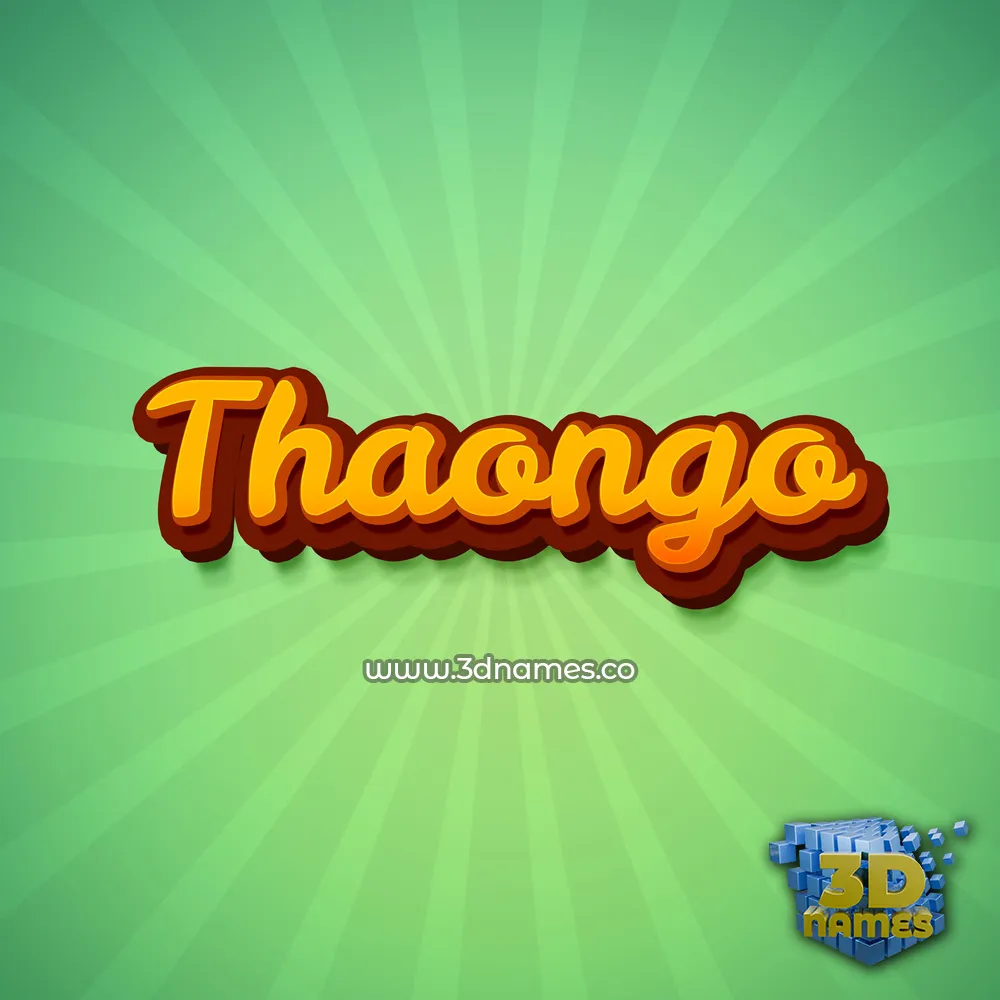thaongo in Green Rays style - 3D name wallpaper