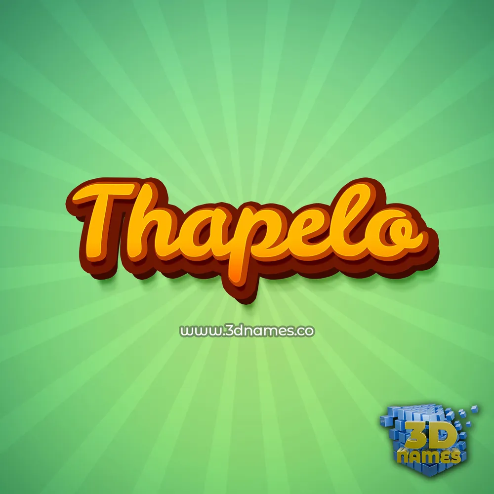thapelo in Green Rays style - 3D name wallpaper