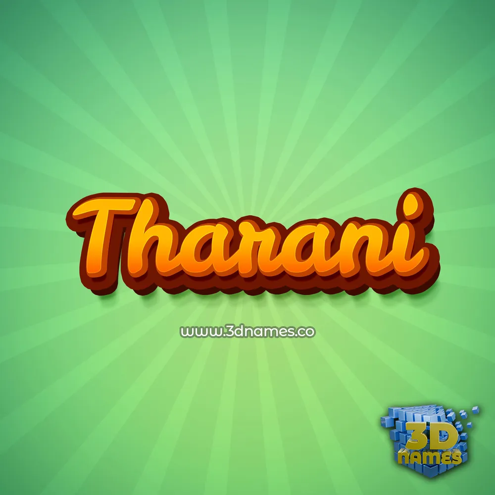 tharani in Green Rays style - 3D name wallpaper