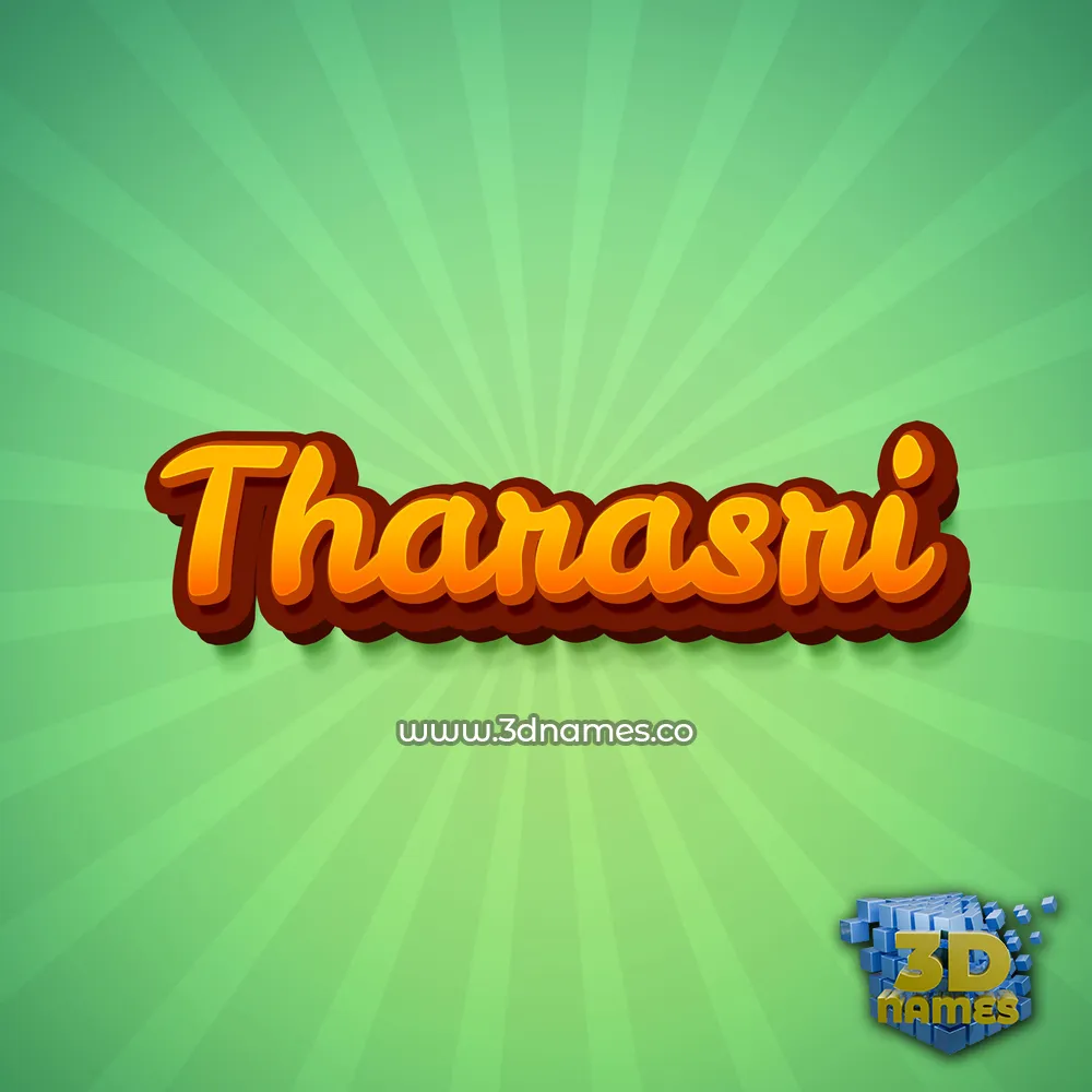 tharasri in Green Rays style - 3D name wallpaper