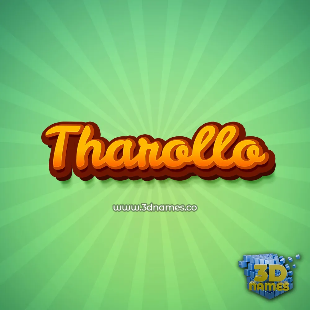 tharollo in Green Rays style - 3D name wallpaper