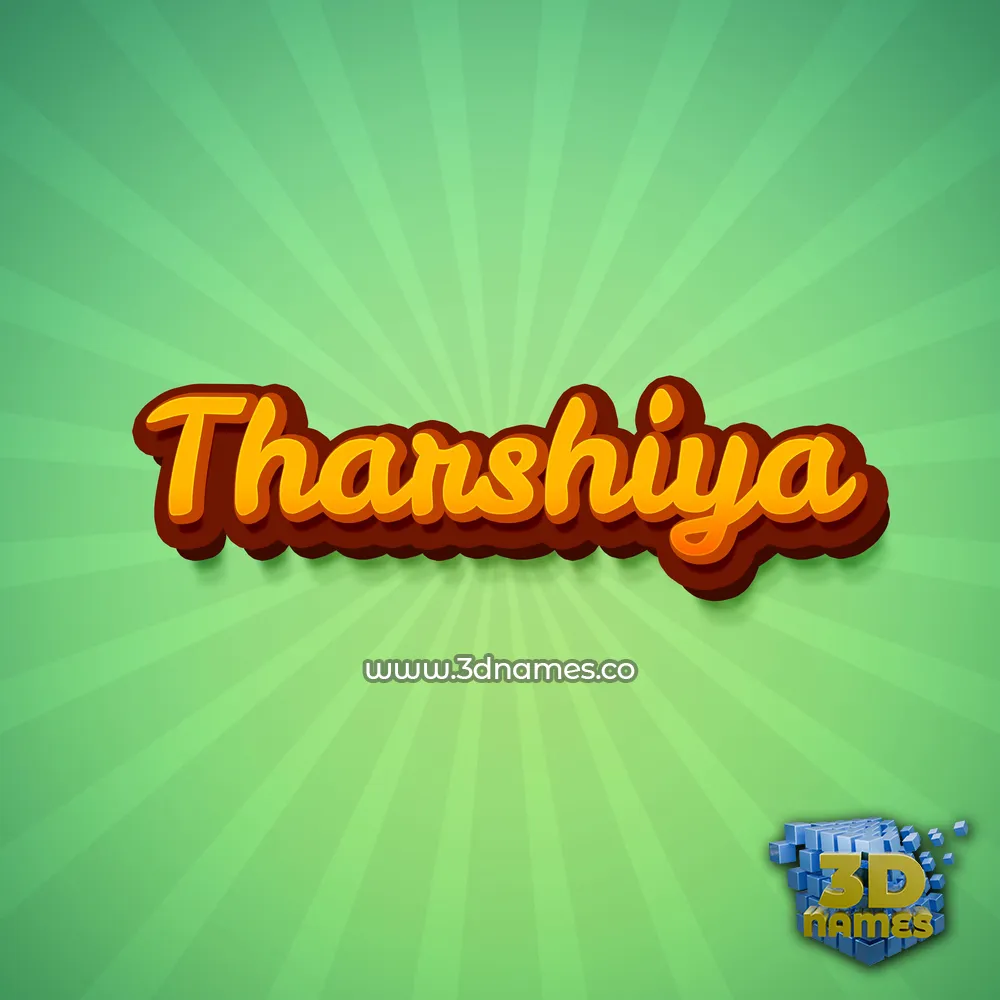 tharshiya in Green Rays style - 3D name wallpaper