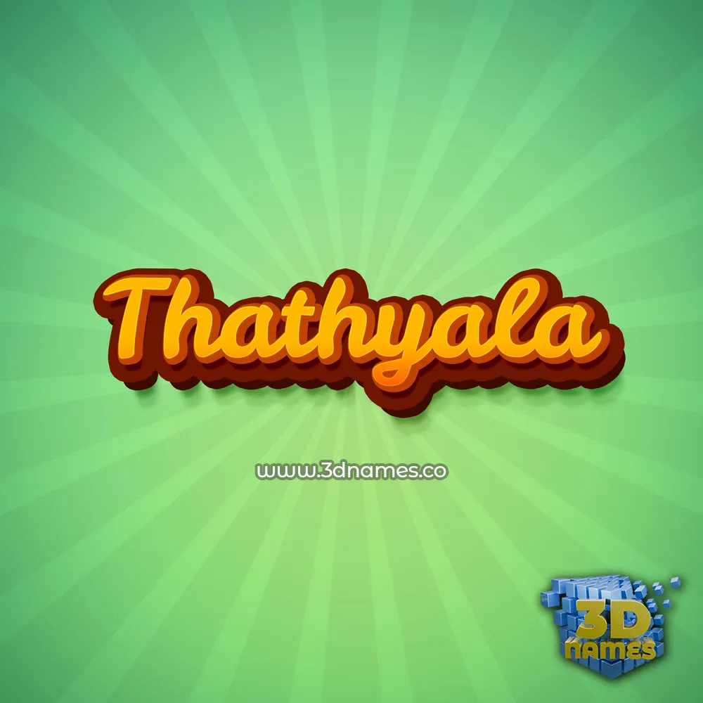 thathyala in Green Rays style - 3D name wallpaper