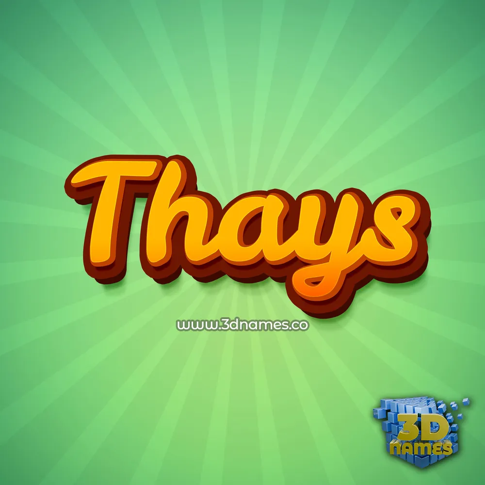 thays in Green Rays style - 3D name wallpaper