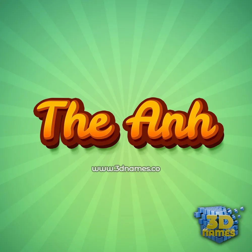 the anh in Green Rays style - 3D name wallpaper