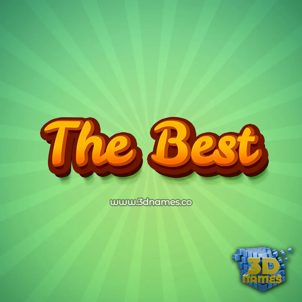 the best in Green Rays style - 3D name wallpaper
