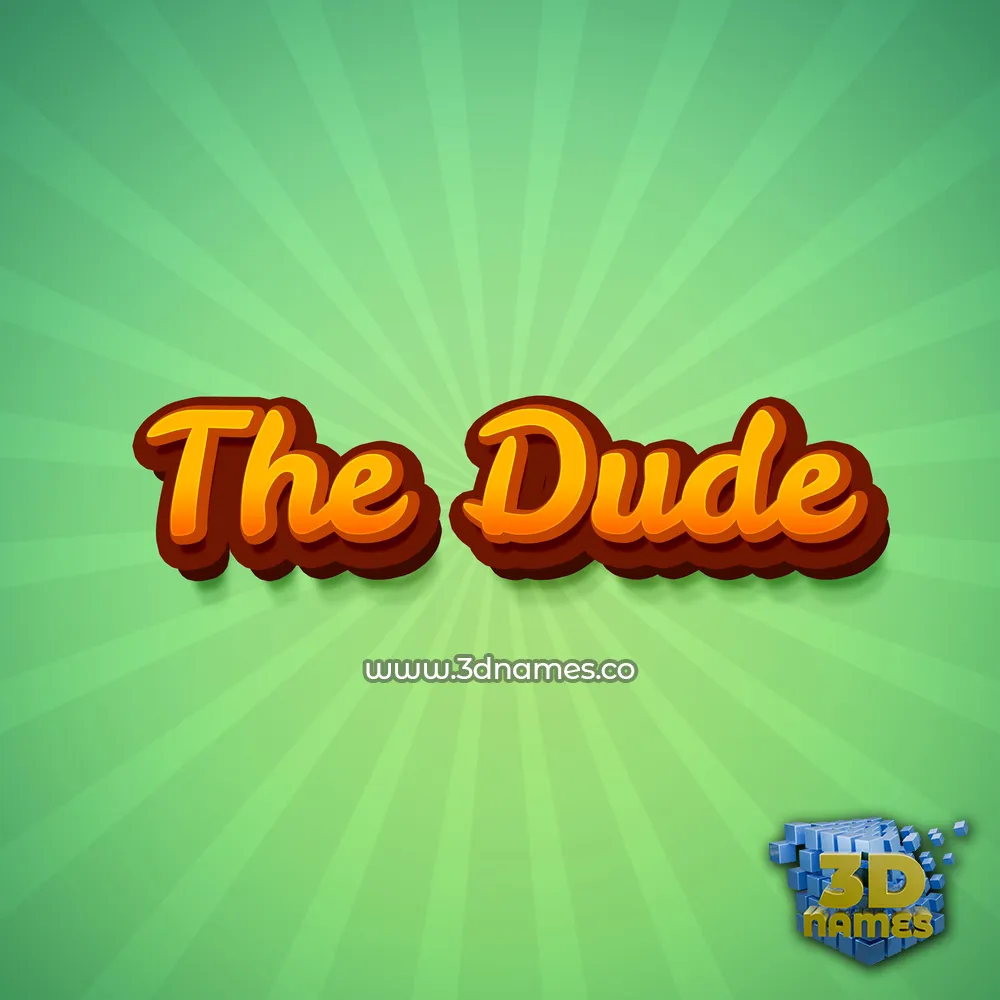 the dude in Green Rays style - 3D name wallpaper
