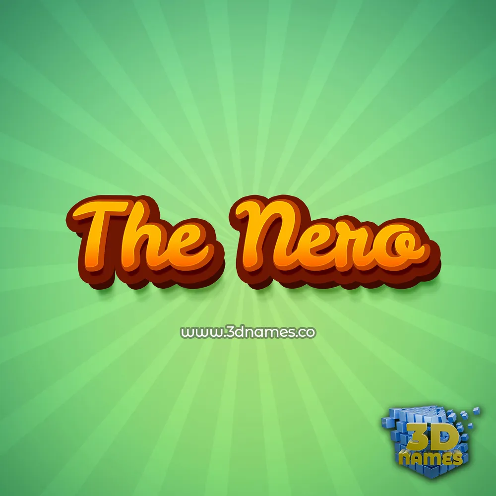 the nero in Green Rays style - 3D name wallpaper