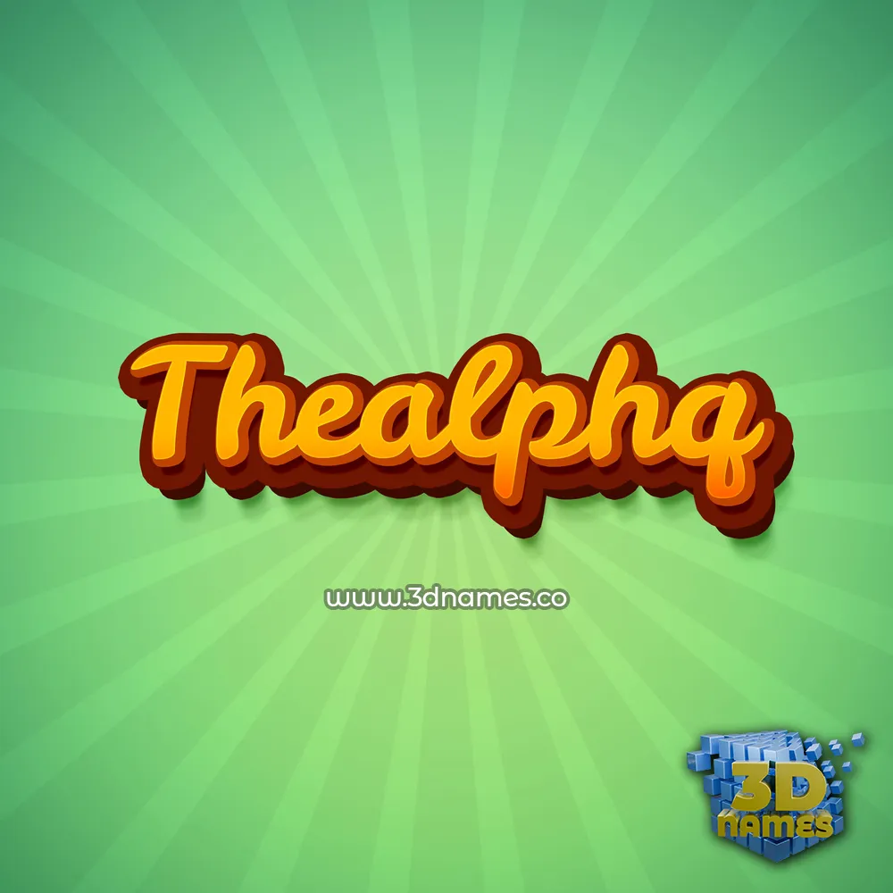thealphq in Green Rays style - 3D name wallpaper