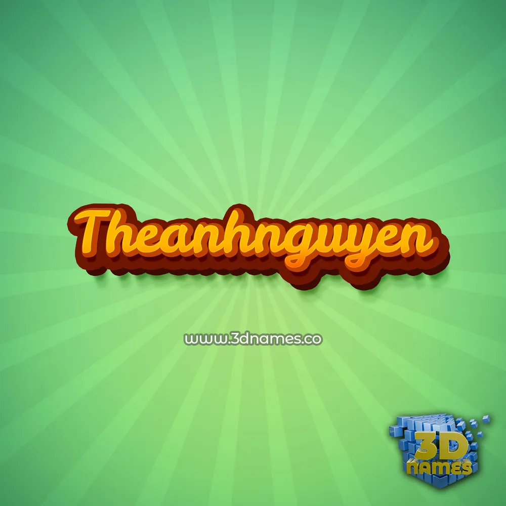 theanhnguyen in Green Rays style - 3D name wallpaper