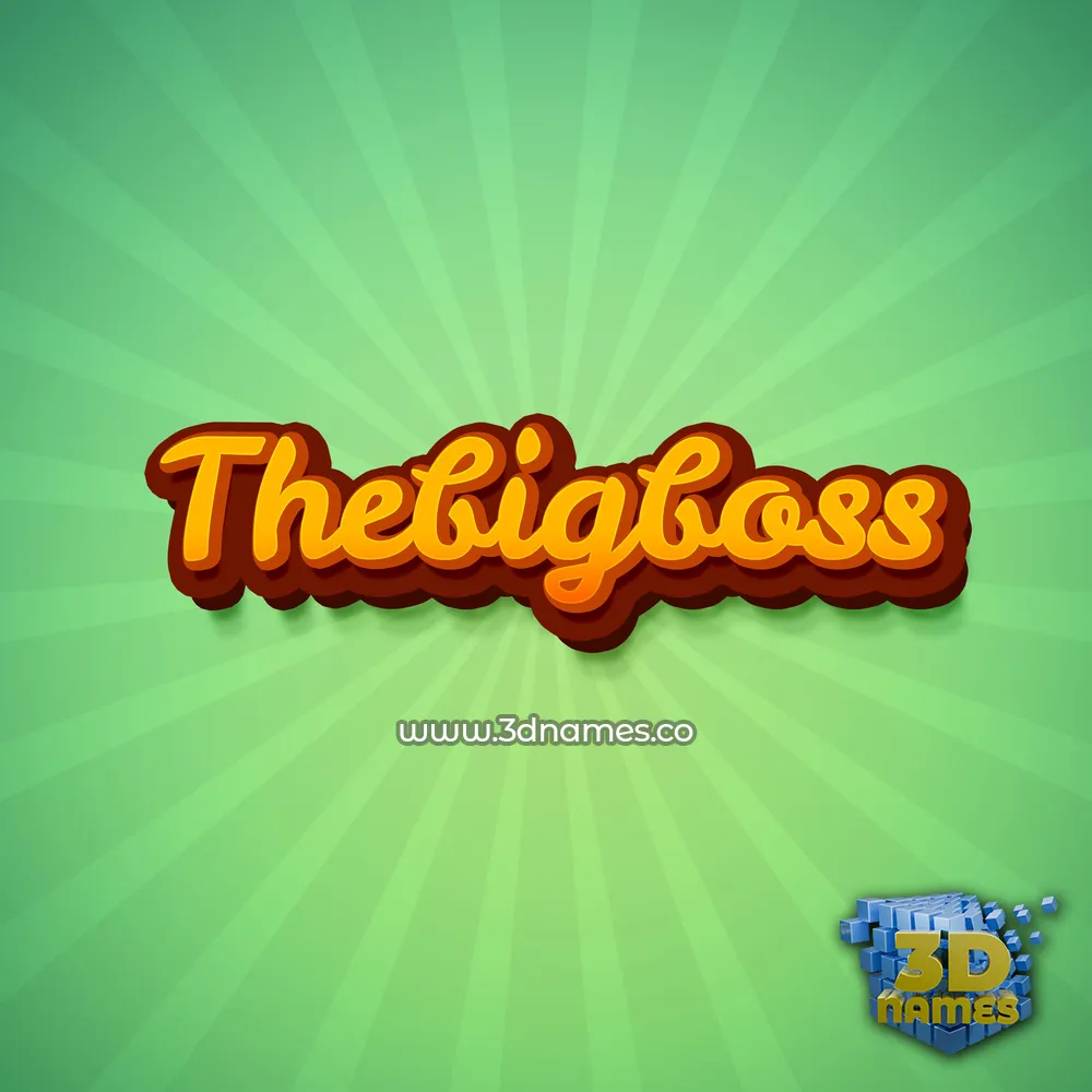 thebigboss in Green Rays style - 3D name wallpaper