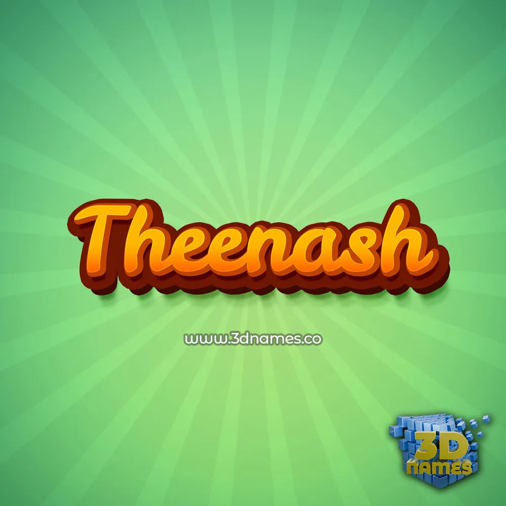 theenash in Green Rays style - 3D name wallpaper