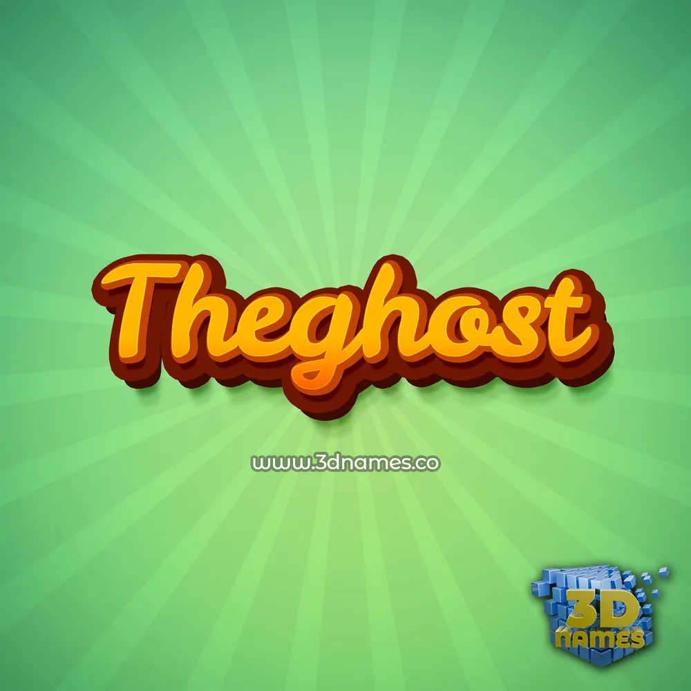 theghost in Green Rays style - 3D name wallpaper