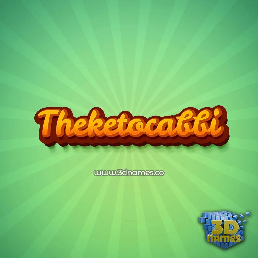 theketocabbi in Green Rays style - 3D name wallpaper