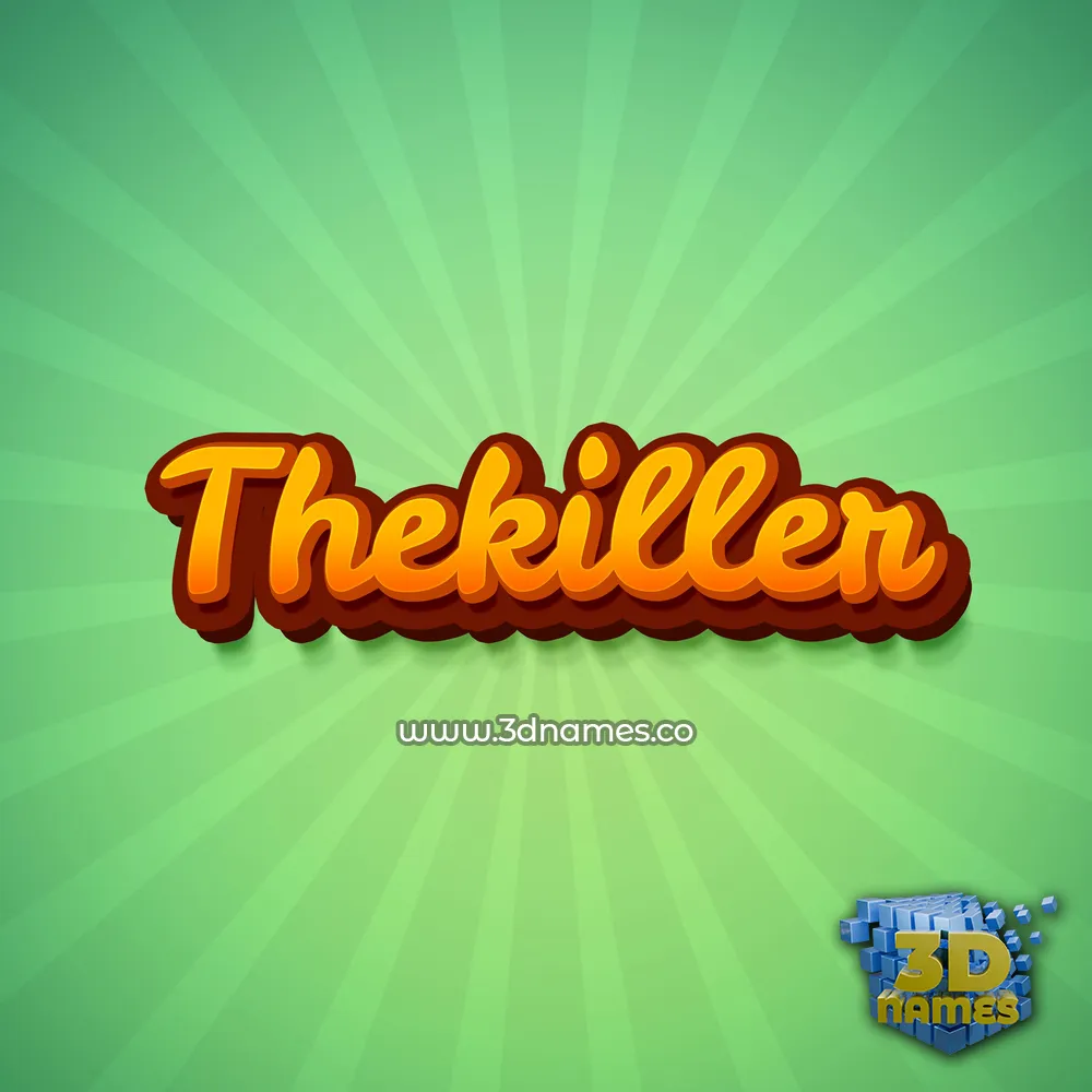 thekiller in Green Rays style - 3D name wallpaper