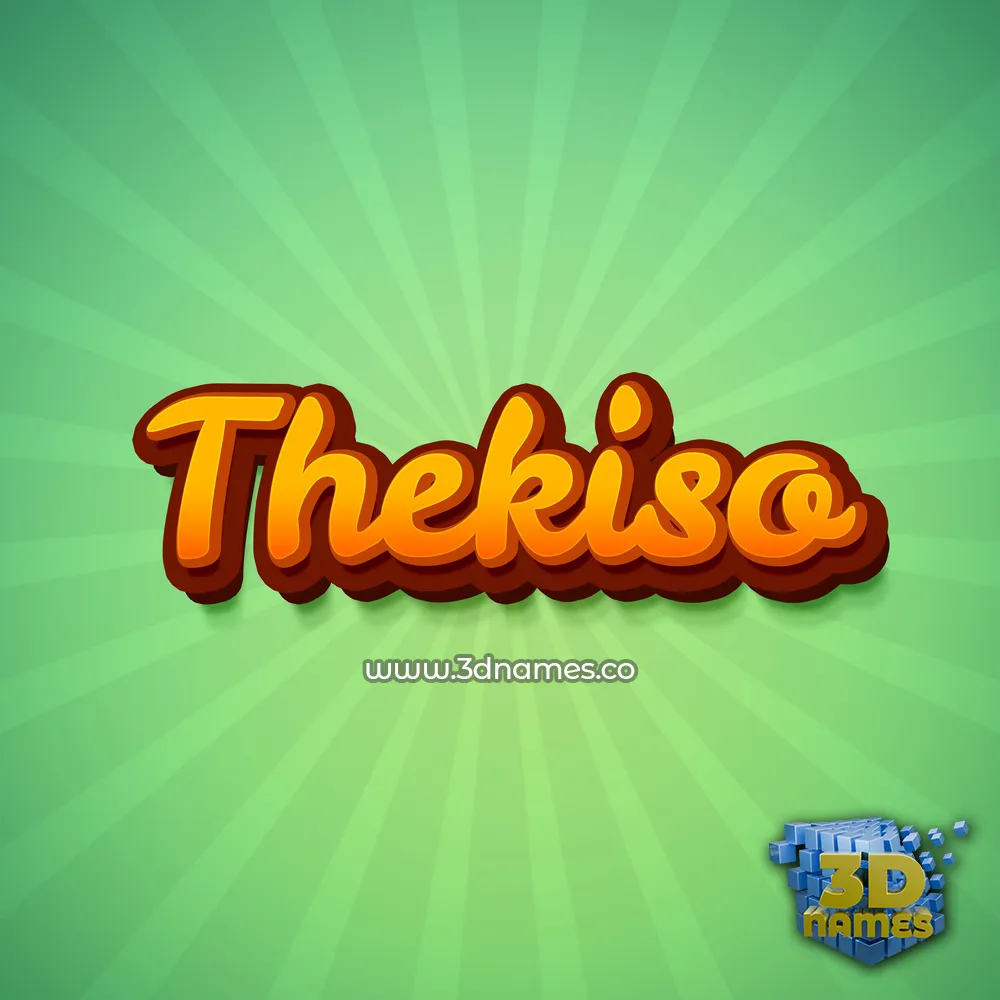 thekiso in Green Rays style - 3D name wallpaper