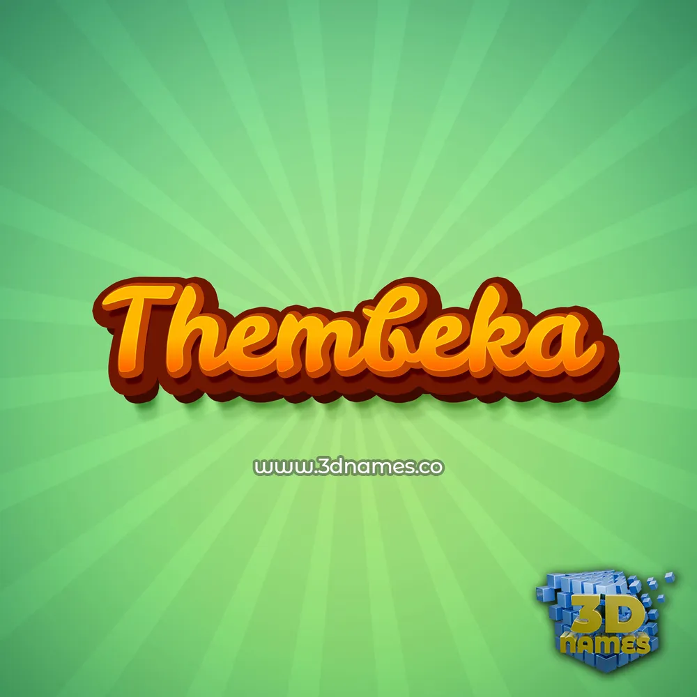 thembeka in Green Rays style - 3D name wallpaper