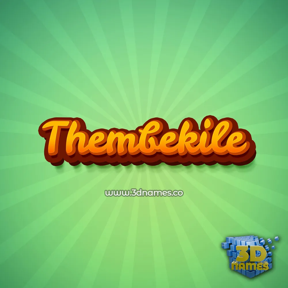 thembekile in Green Rays style - 3D name wallpaper