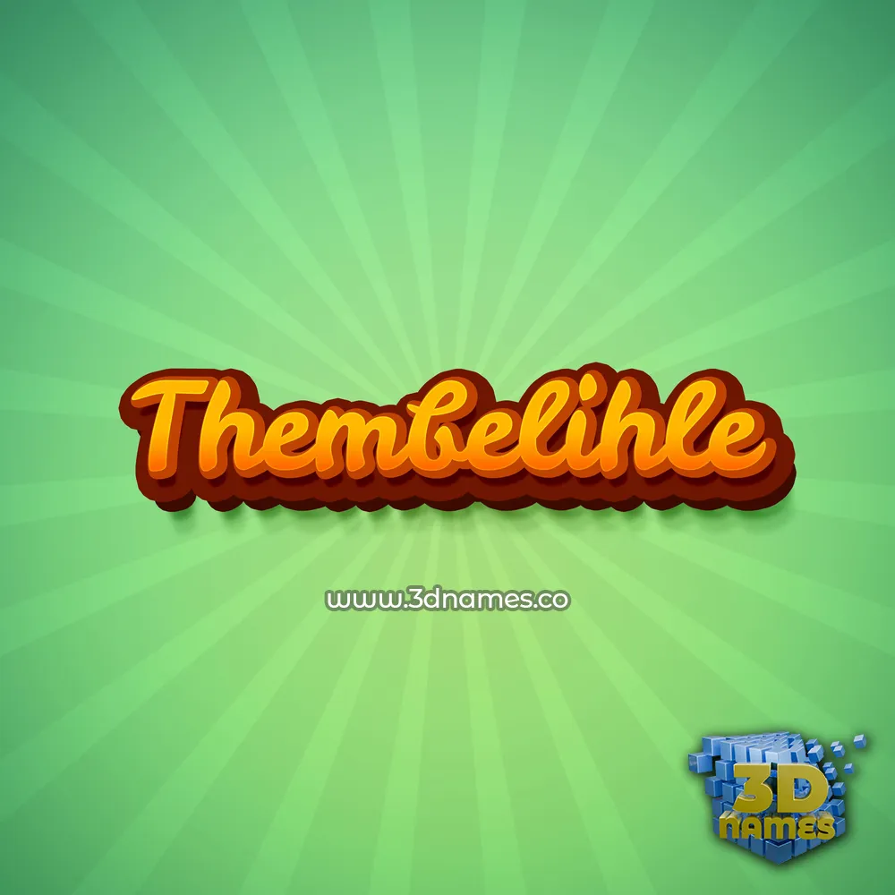 thembelihle in Green Rays style - 3D name wallpaper