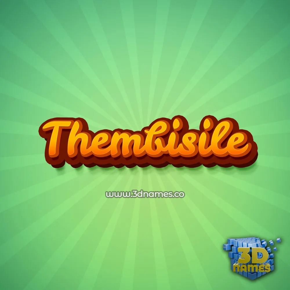 thembisile in Green Rays style - 3D name wallpaper