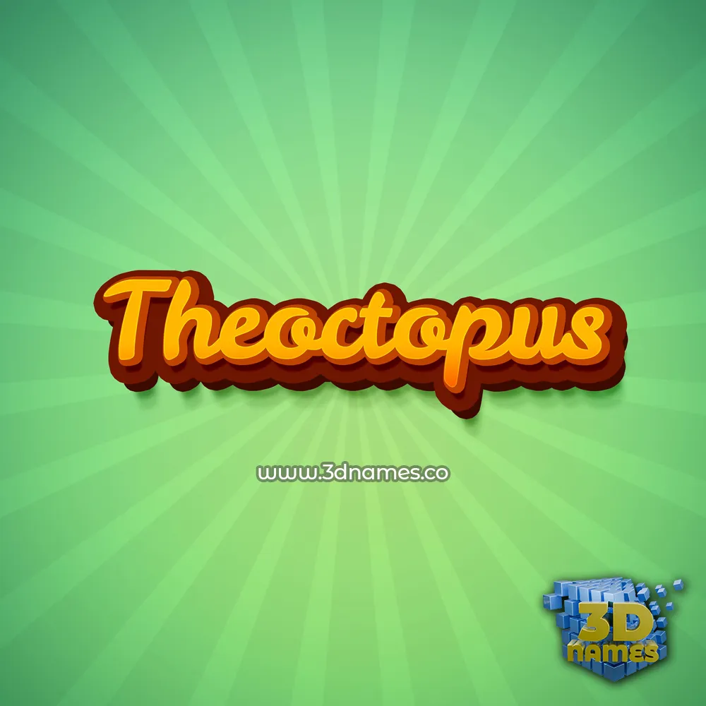 theoctopus in Green Rays style - 3D name wallpaper