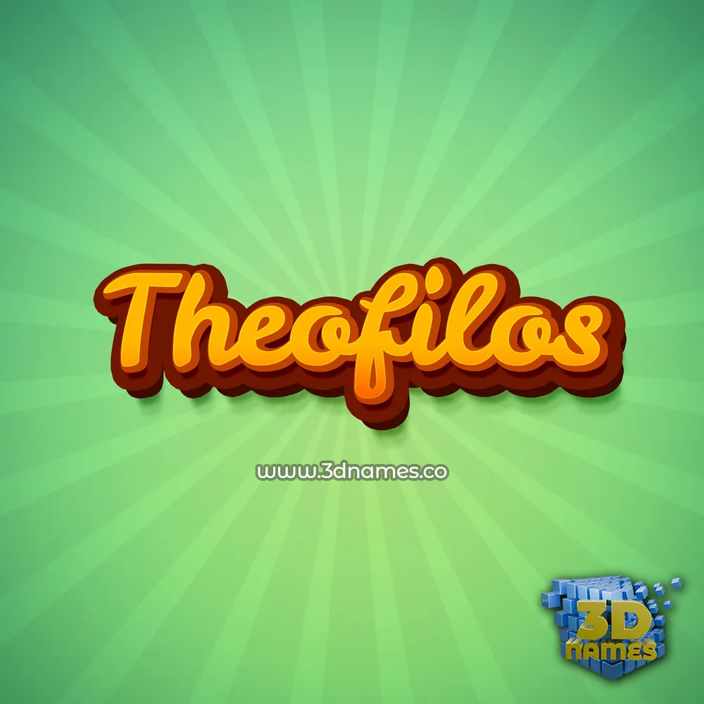theofilos in Green Rays style - 3D name wallpaper