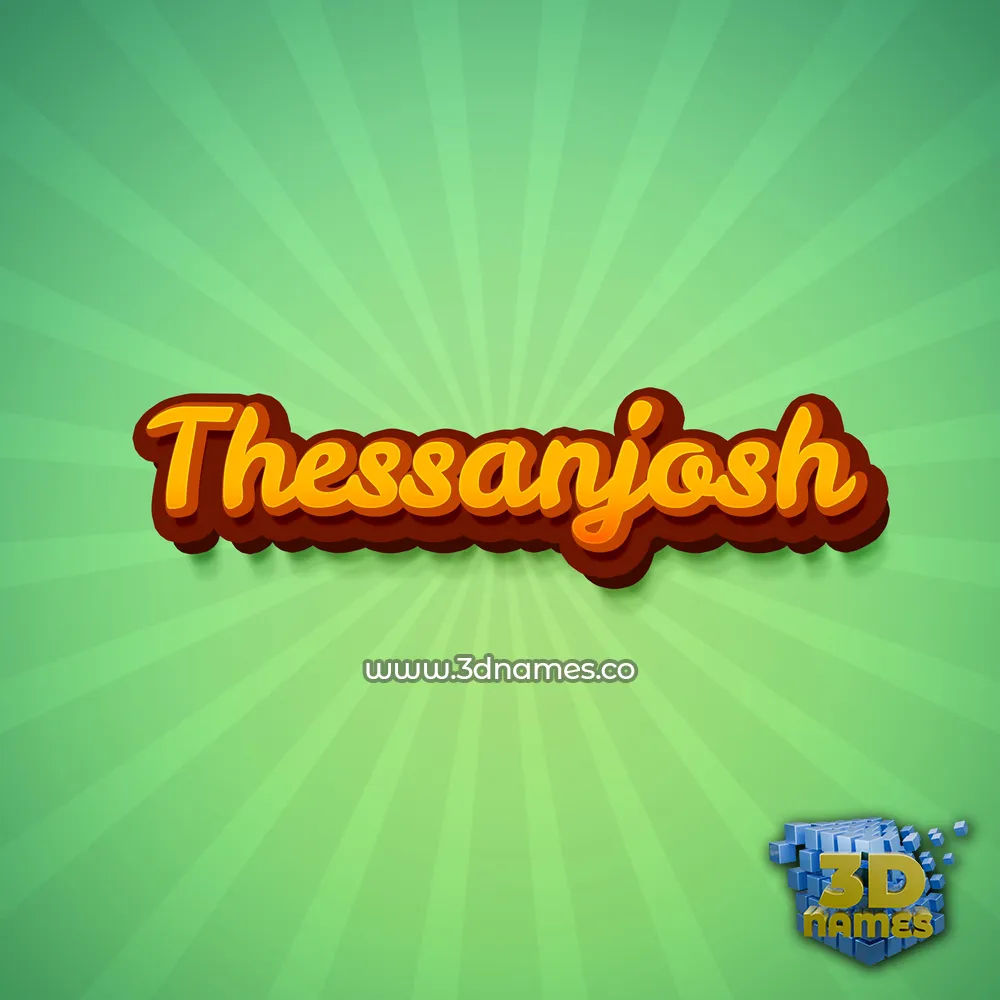 thessanjosh in Green Rays style - 3D name wallpaper