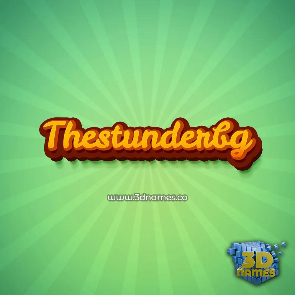 thestunderbg in Green Rays style - 3D name wallpaper