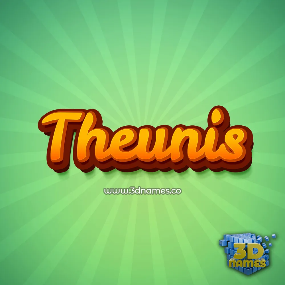 theunis in Green Rays style - 3D name wallpaper