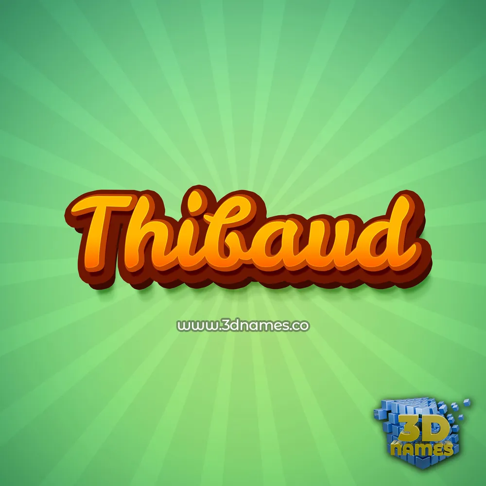 thibaud in Green Rays style - 3D name wallpaper