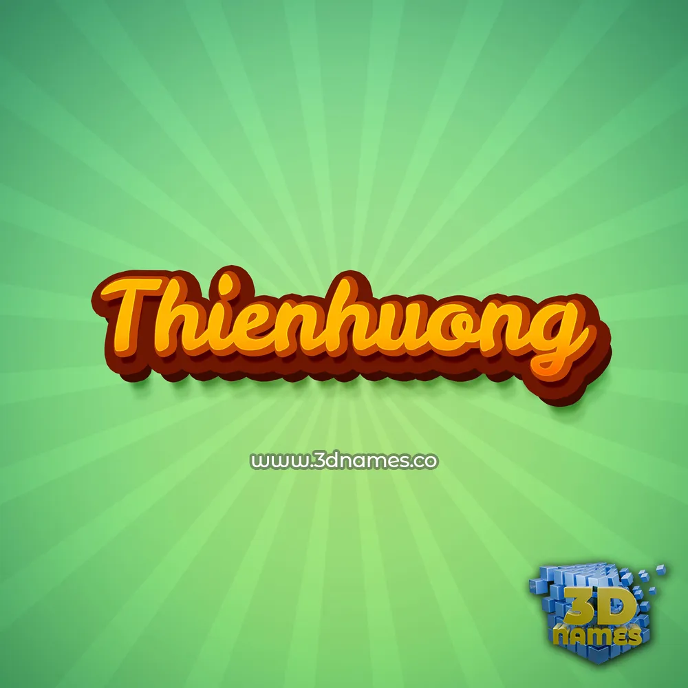 thienhuong in Green Rays style - 3D name wallpaper