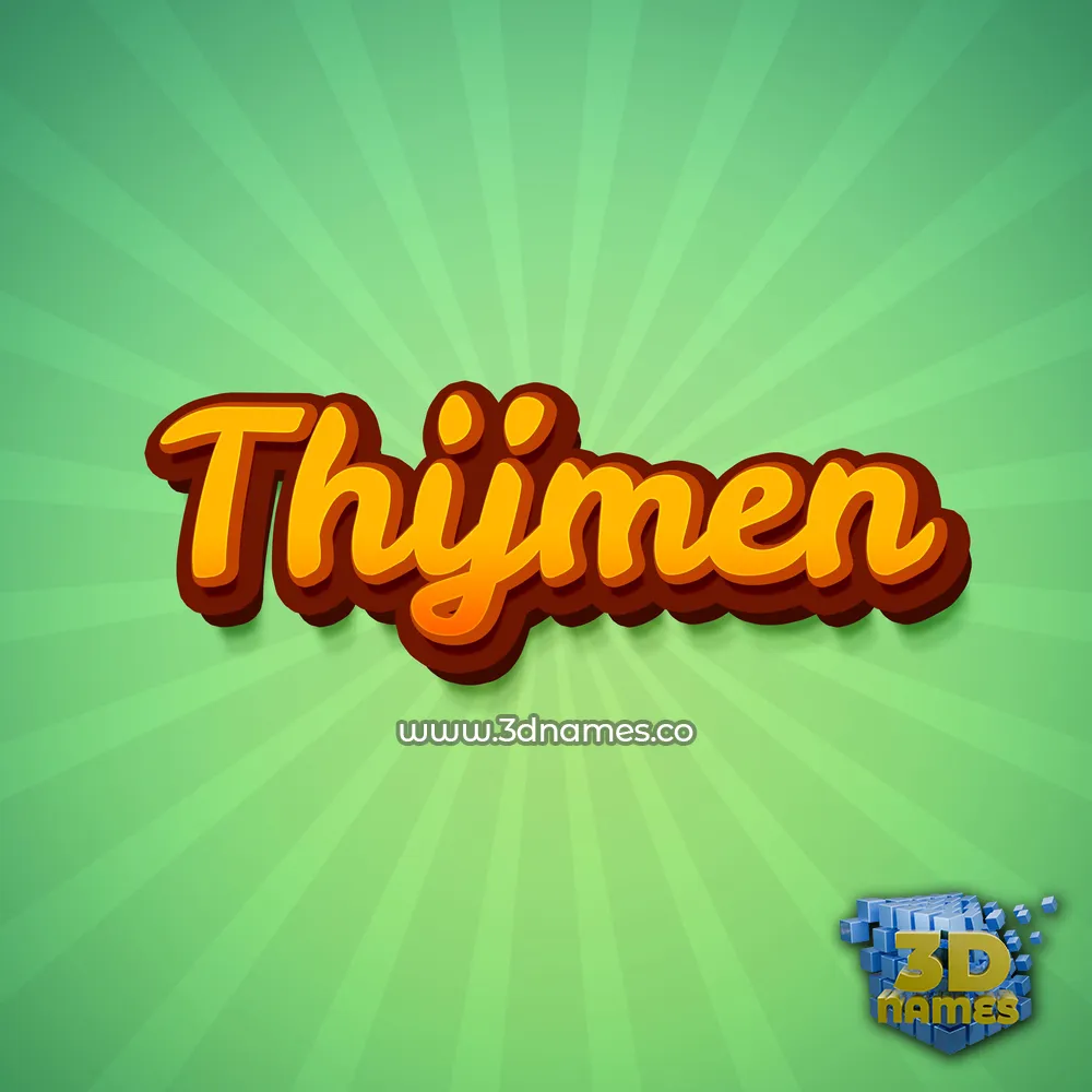 thijmen in Green Rays style - 3D name wallpaper