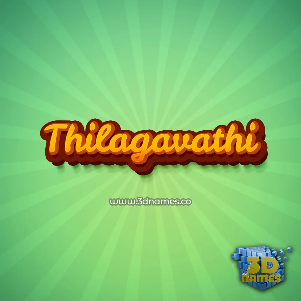 thilagavathi in Green Rays style - 3D name wallpaper
