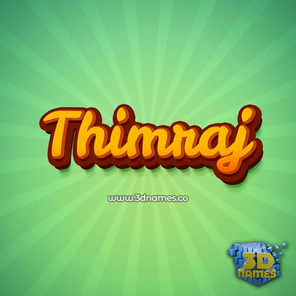 thimraj in Green Rays style - 3D name wallpaper