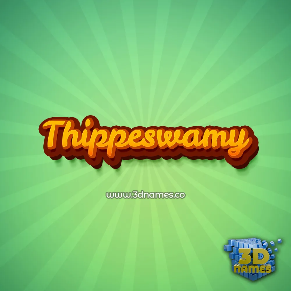 thippeswamy in Green Rays style - 3D name wallpaper