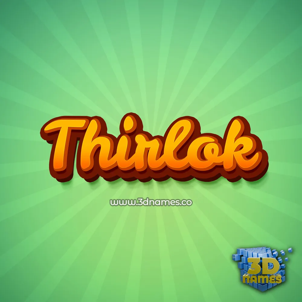 thirlok in Green Rays style - 3D name wallpaper