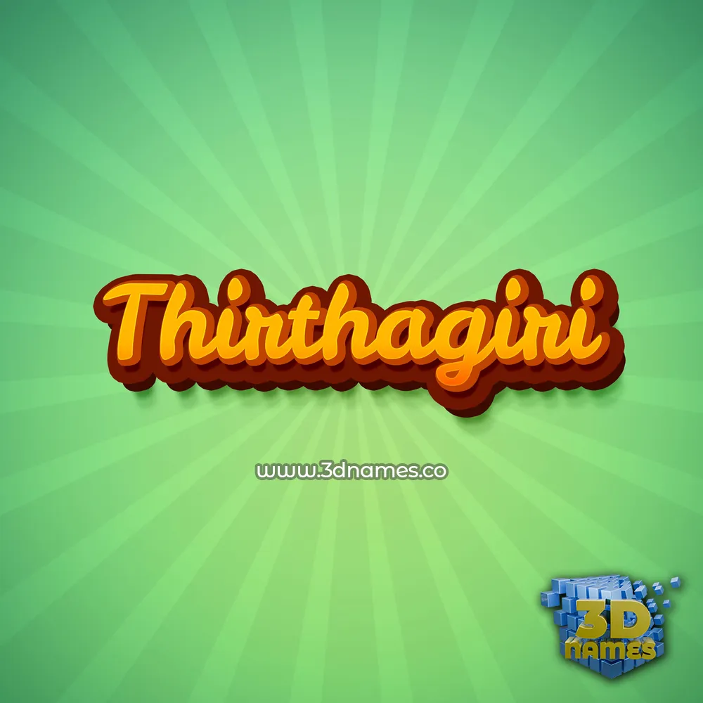 thirthagiri in Green Rays style - 3D name wallpaper