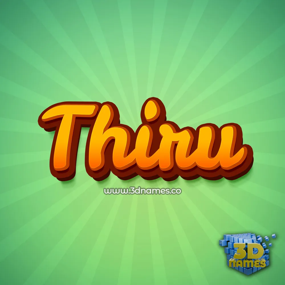 thiru in Green Rays style - 3D name wallpaper