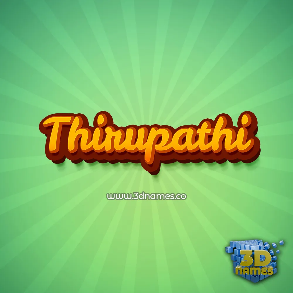 thirupathi in Green Rays style - 3D name wallpaper