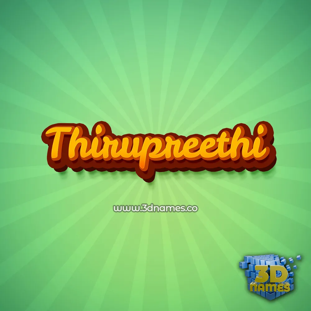 thirupreethi in Green Rays style - 3D name wallpaper