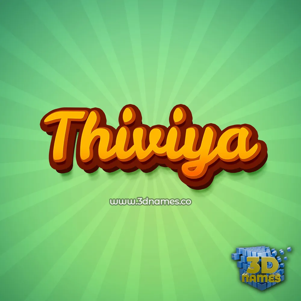 thiviya in Green Rays style - 3D name wallpaper