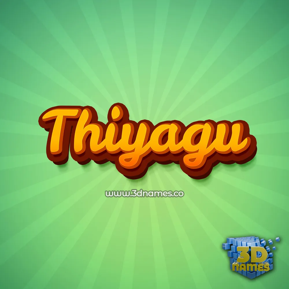 thiyagu in Green Rays style - 3D name wallpaper