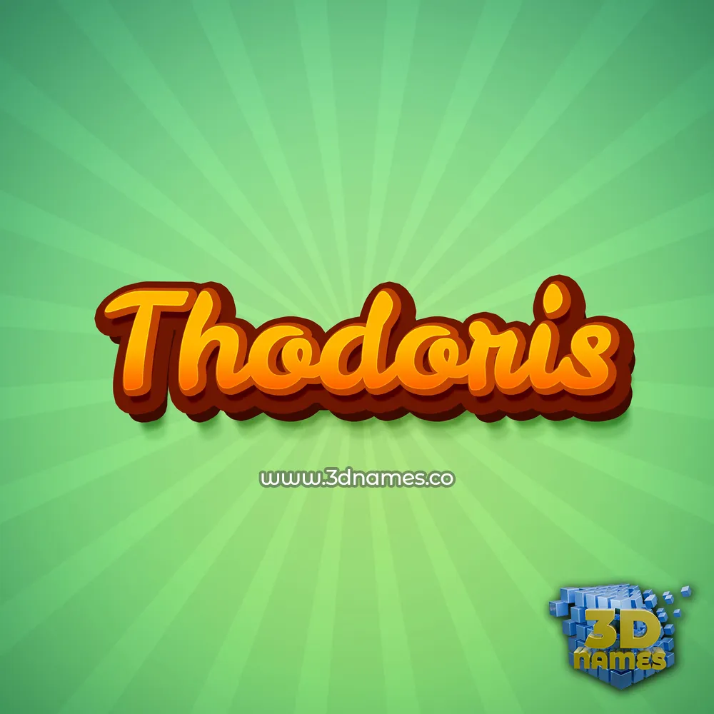 thodoris in Green Rays style - 3D name wallpaper