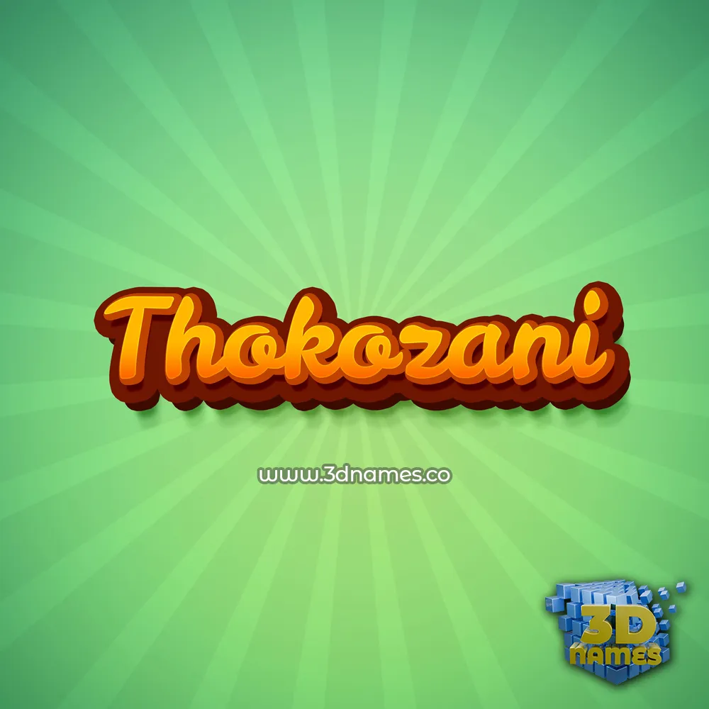 thokozani in Green Rays style - 3D name wallpaper